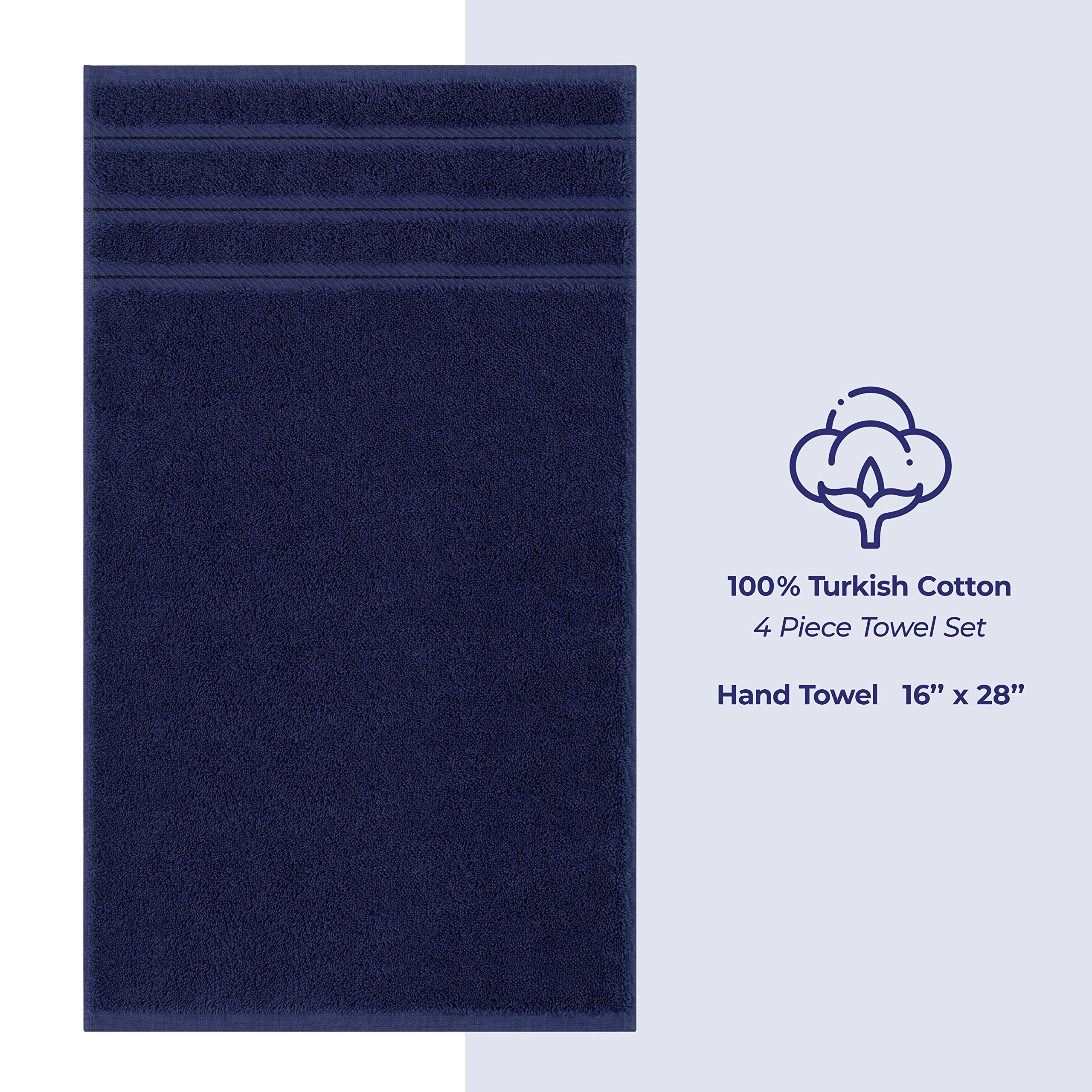 American Soft Linen Hand Towels, Hand Towel Set Of 4, 100% Turkish Cotton Hand Towels For Bathroom, Hand Face Towels For Kitchen