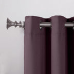 Sun Zero Barrow 2-Pack Energy Saving Grommet Curtain Panel Pair, 54'' X 108, Plum Purple