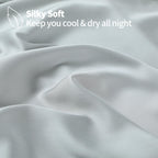 Bamboo Viscose Cooling Fitted Sheet King Size Only, 400 Thread Count, 16'' Deep Pocket Cooling Bottom Sheets For Hot Sleeper, Si