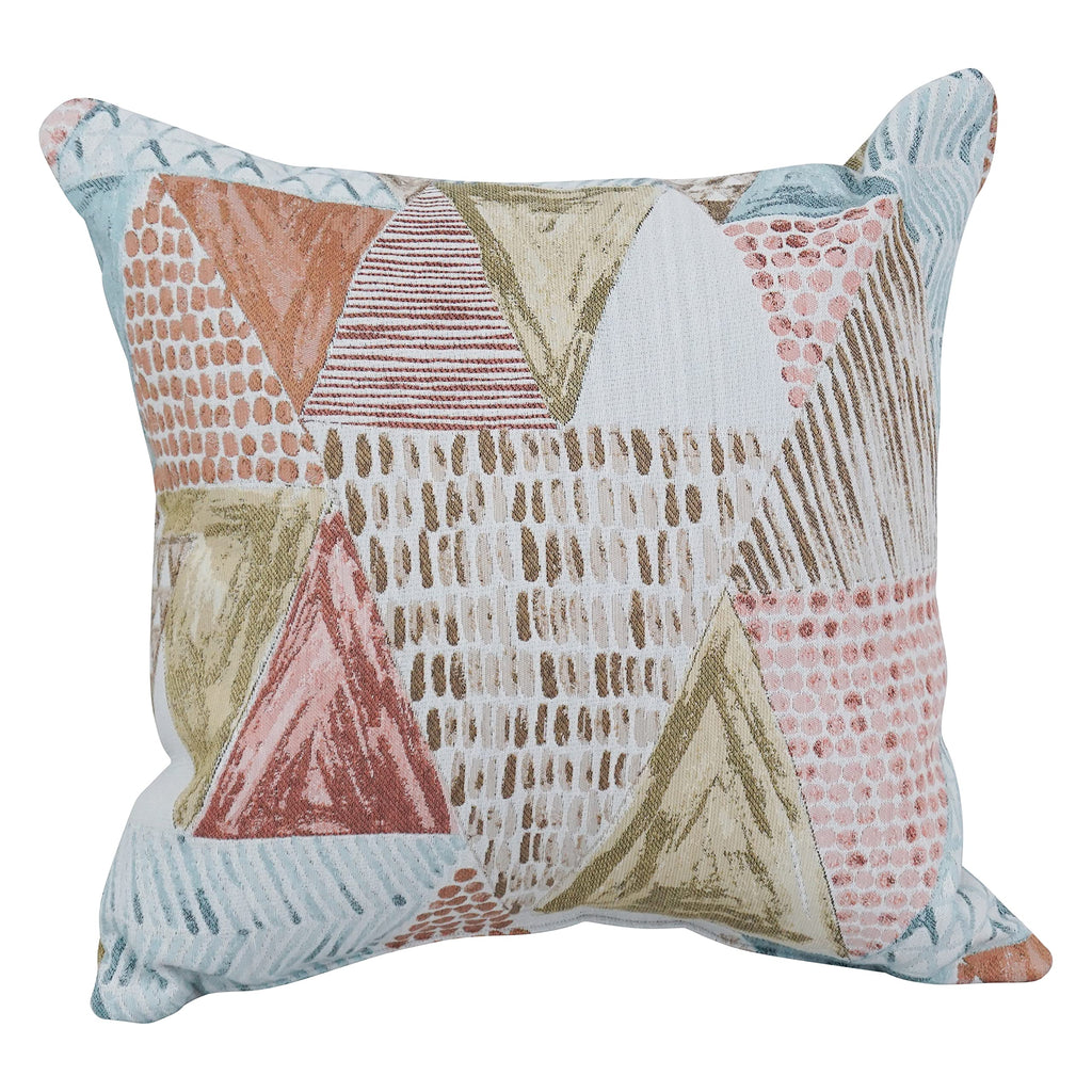 Blazing Needles Square Polyester Jacquard Throw Pillows, 17", Kandafrt Blush 4 Count