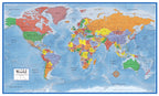 Swiftmaps World Premier Wall Map Poster Mural 24H X 36W Paper Rolled