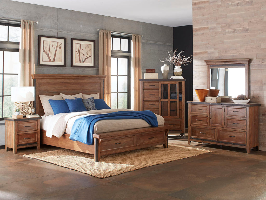 Intercon Taos Nightstand with 1 Drawer, Canyon Brown Bedside Tables