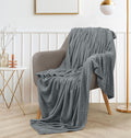 Utopia Bedding Cool Grey Fleece Blanket Throw Size Lightweight Fuzzy Soft Anti-Static Microfiber Bed Blanket (60X50 Inch)