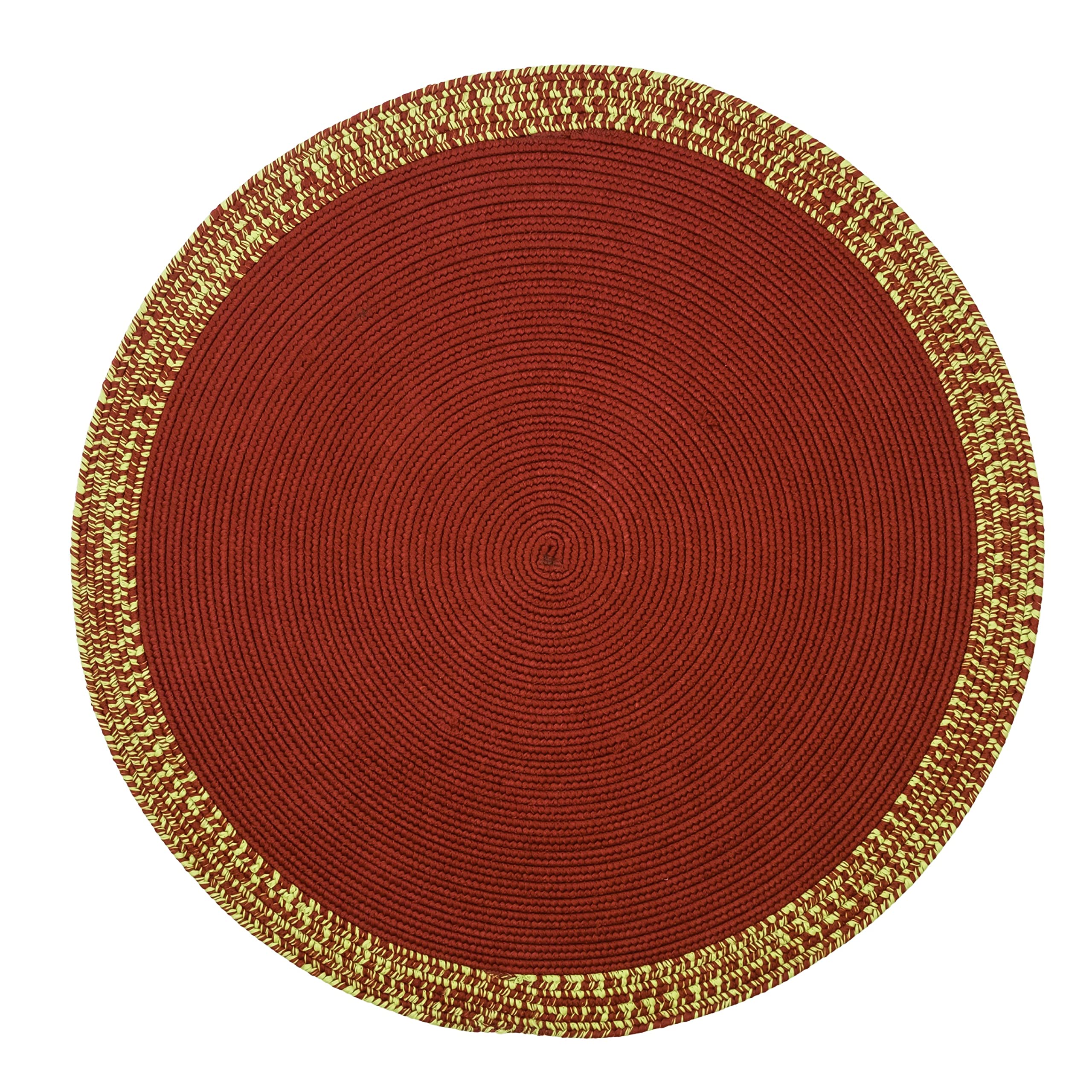 Holiday-Vibes Under Tree Reversible Round Rug - Border Vibe 65” X 65”