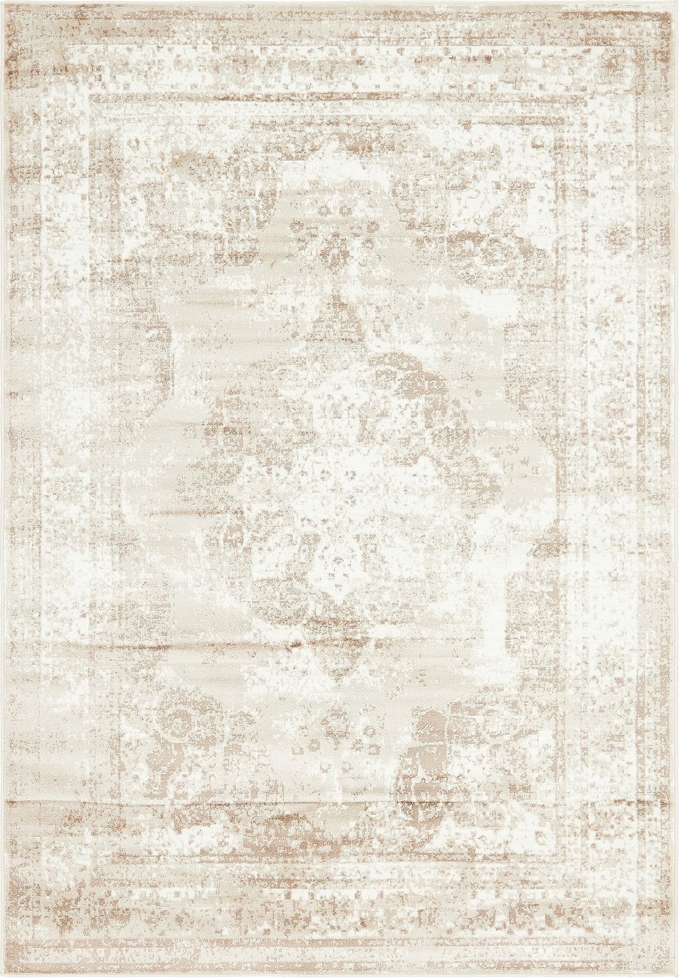 Unique Loom Sofia Collection Area Rug - Salle Garnier (6 1 x 9 Rectangle, Beige/ Ivory)