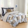Elegant Comfort 8- Piece Animal Print Patch Reversible Comforter Set Bed-In-A-Bag Set - Silky Soft Complete Set Includes Bed She