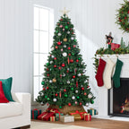 Best Choice Products Artificial Christmas Tree, 6Ft Premium Unlit Realistic Spruce Holiday D  Cor W/Dense Branches, Easy Assembl