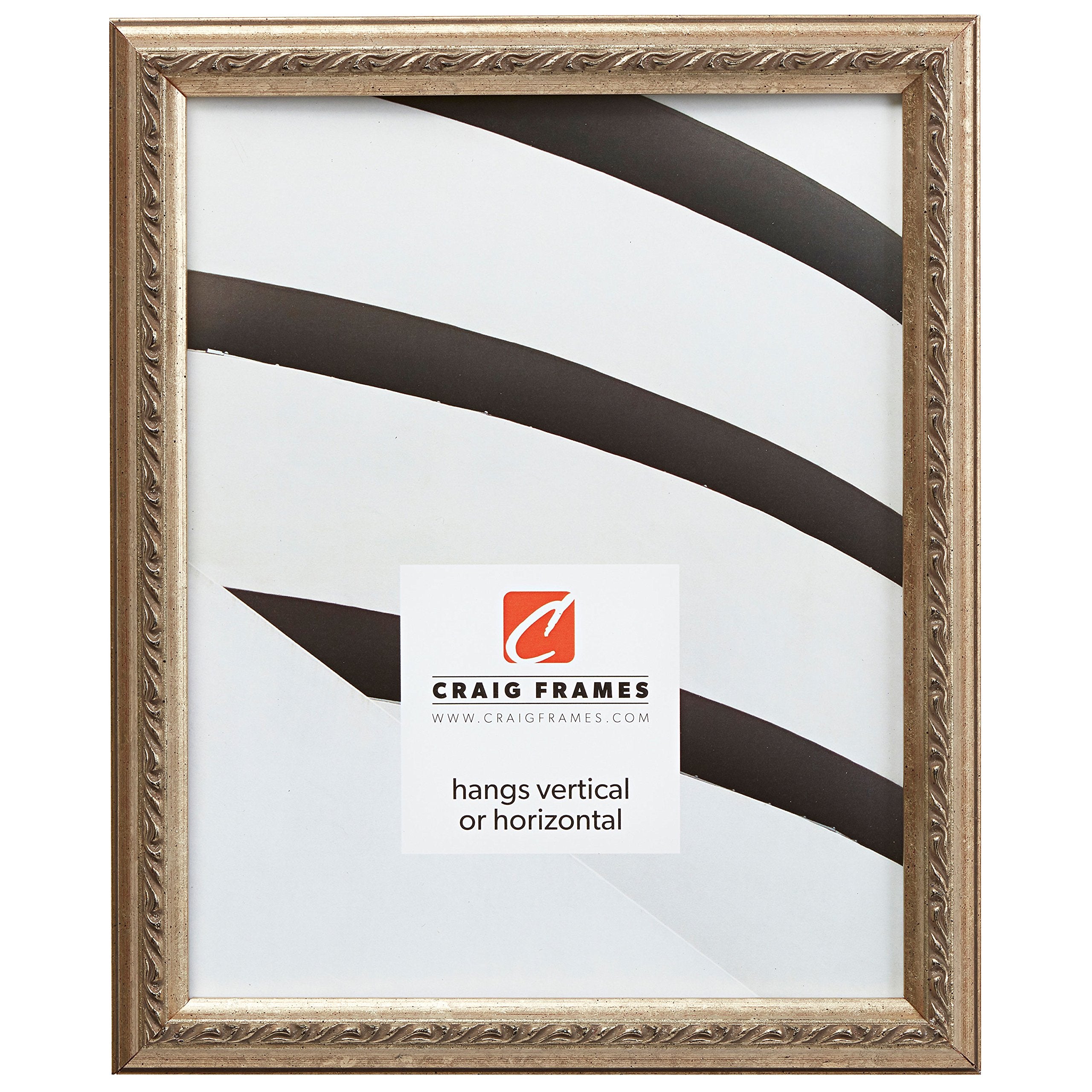 Craig Frames Whittemore, 12x18 Picture Frame, Ornate Silver