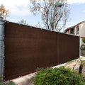Royal Shade Custom Size 8' X 151' Brown Fence Privacy Screen Windscreen Cover Netting Mesh Fabric Cloth - Cable Zip Ties Include