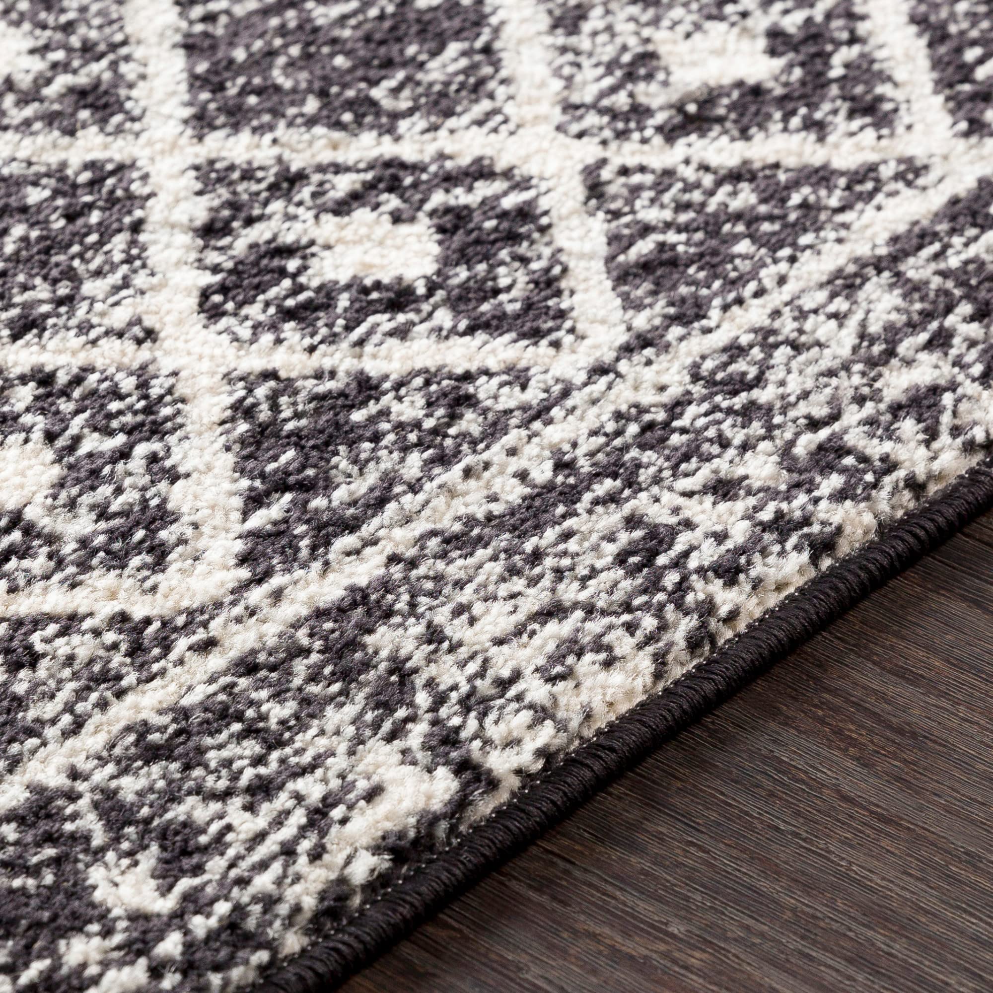 Livabliss Chester Boho Moroccan Area Rug,10' X 13',Black