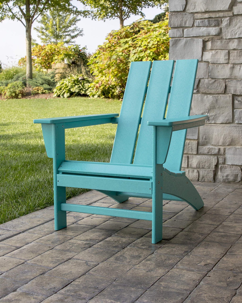 Polywood Ad420Ma Modern Adirondack Chair, Mahogany