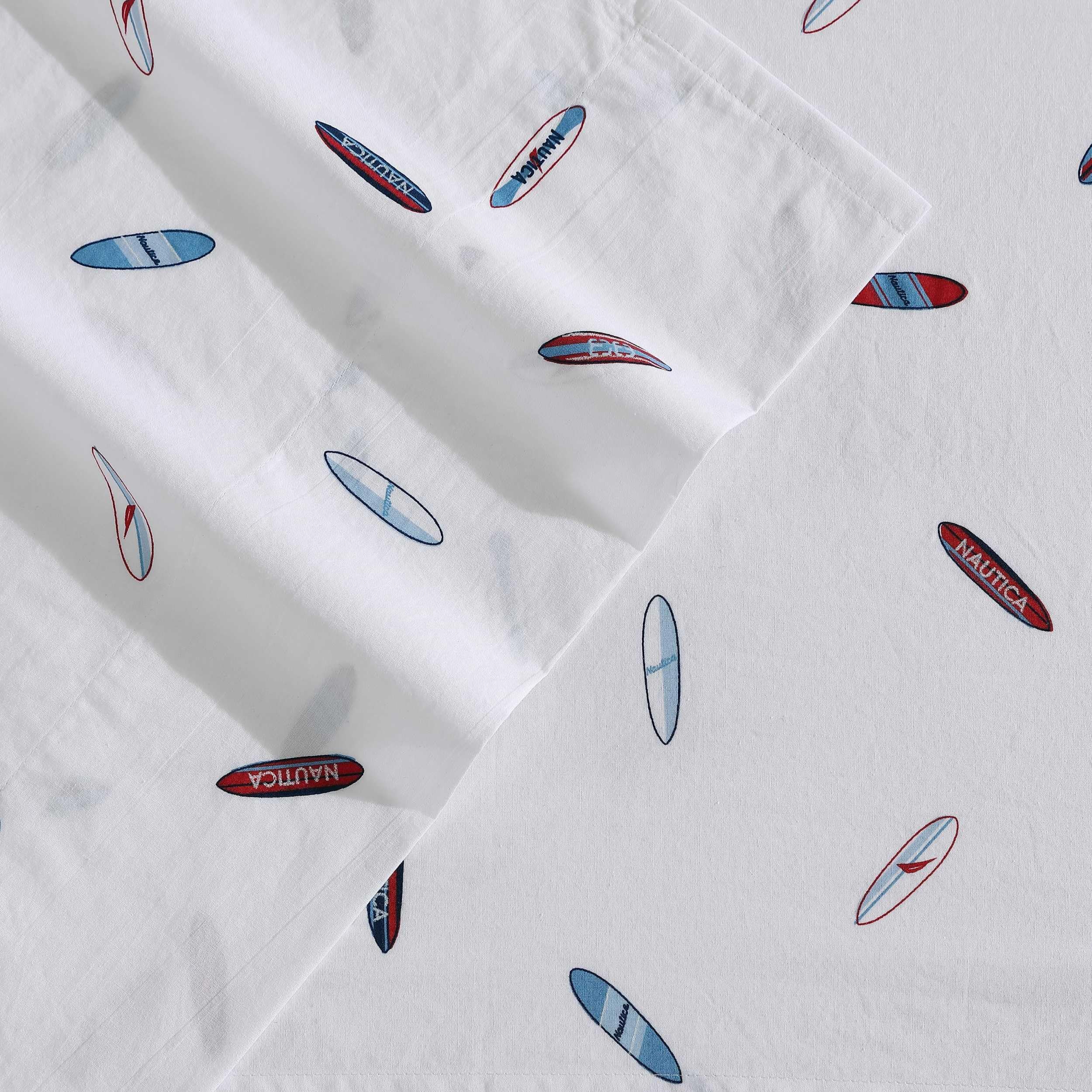 Nautica - Twin Sheets, Cotton Percale Bedding Set, Casual Home Decor (High Surf Navy, Twin)