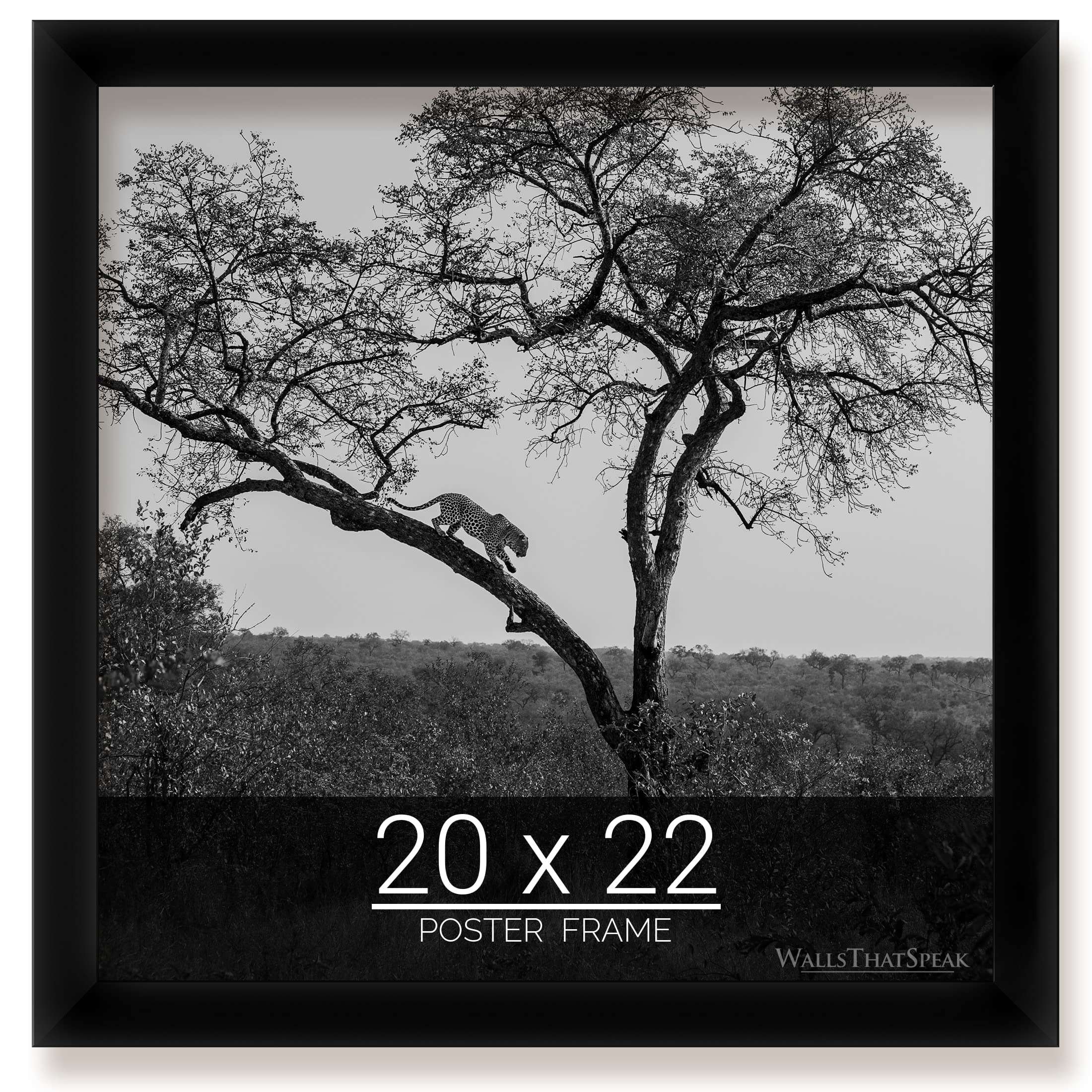wallsthatspeak 20x22 Black Picture Frame for Puzzles Posters Photos or Artwork