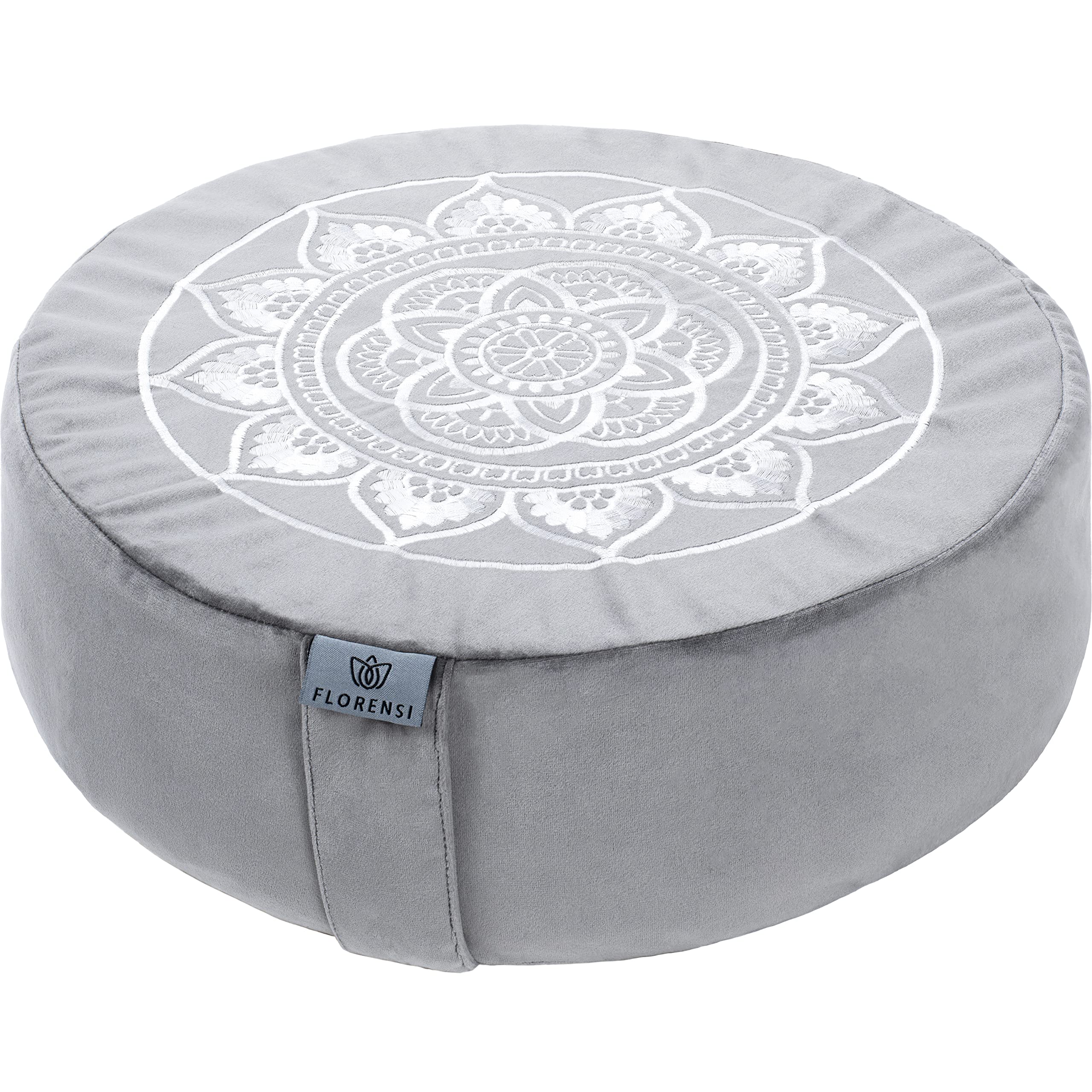 Florensi Meditation Cushion - Comfortable Floor Pillow - Traditional Tibetan Meditation Pillow With Beautiful Velvet Cover - Lar