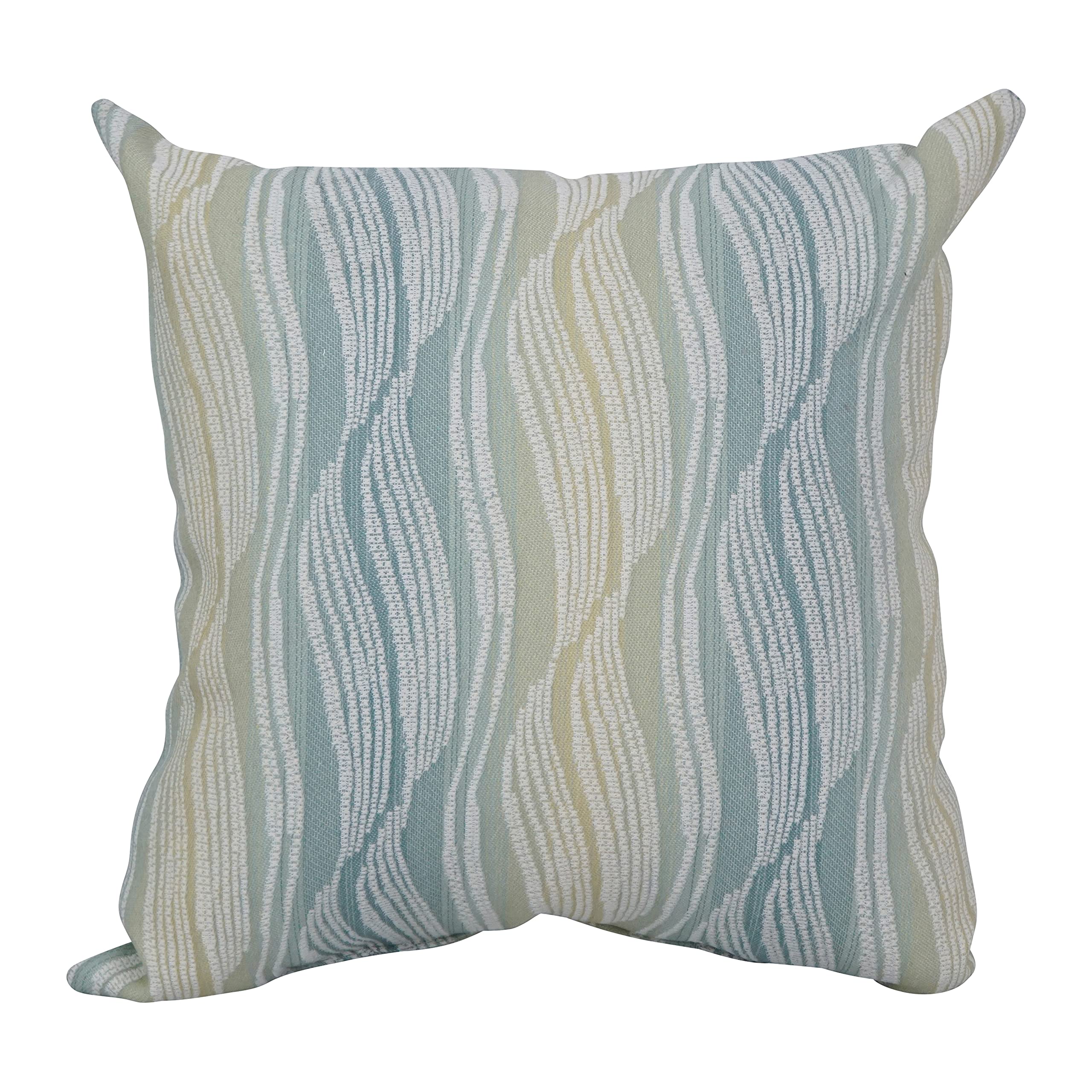 Blazing Needles Square Polyester Jacquard Throw Pillow, 17", Clove Seagla