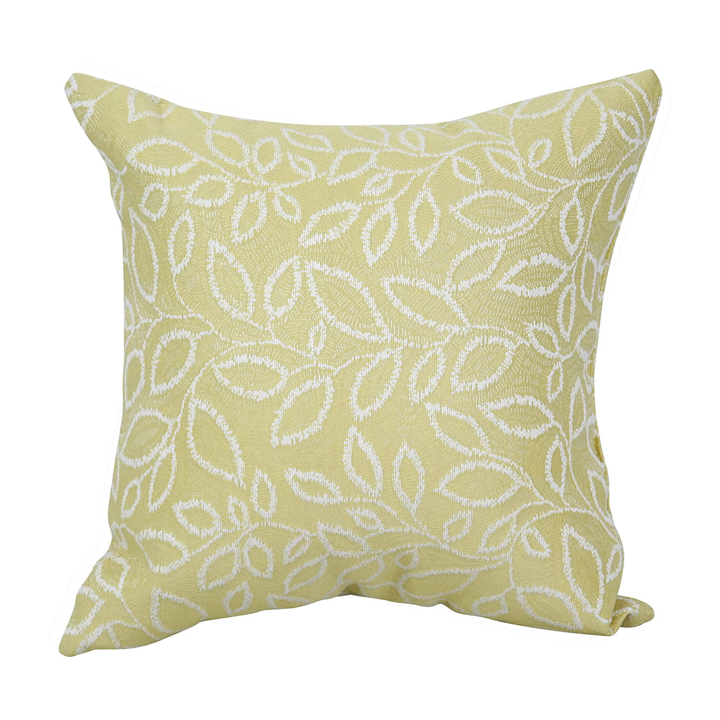 Blazing Needles Square Polyester Jacquard Throw Pillow, 17", Florian Pineap