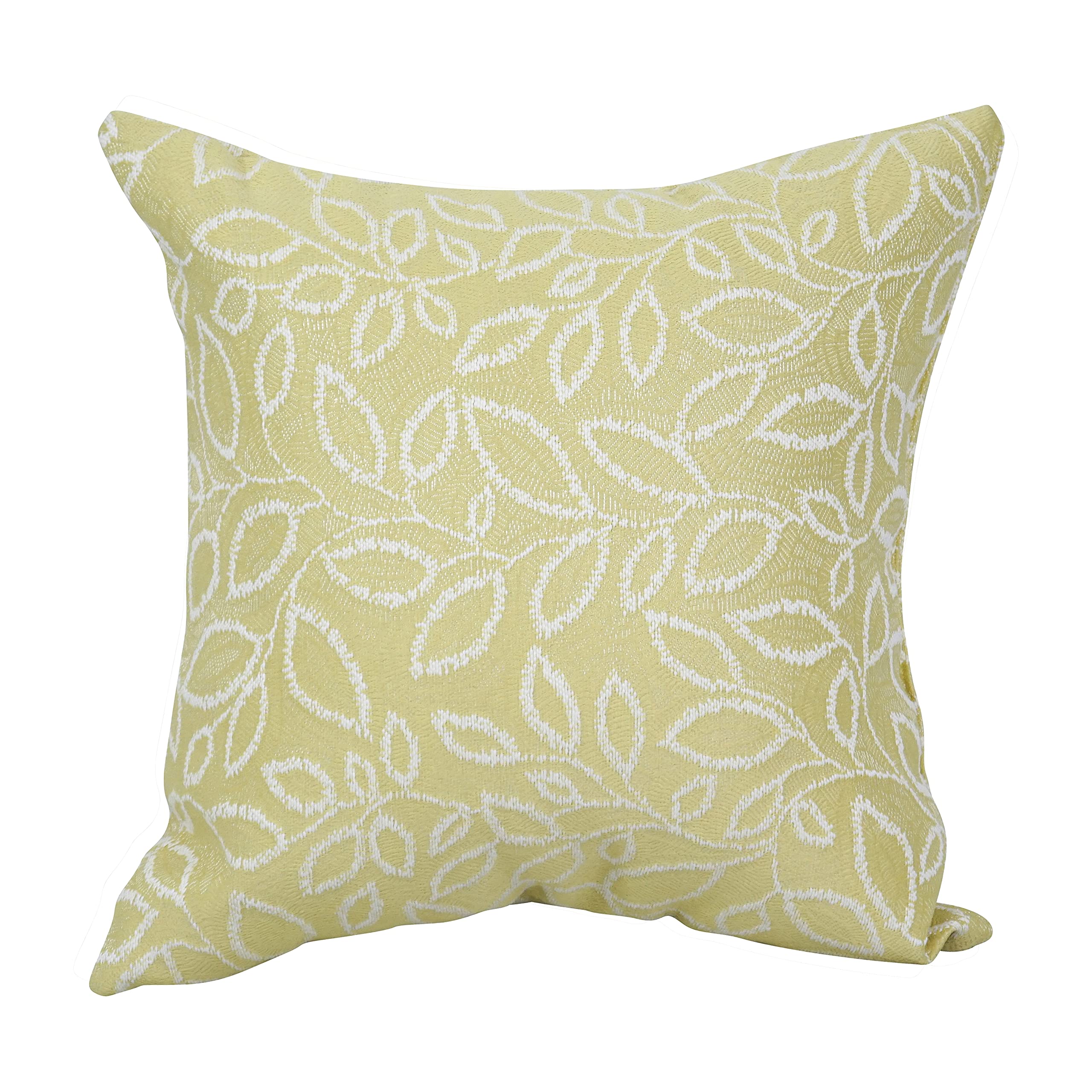 Blazing Needles Square Polyester Jacquard Throw Pillow, 17", Florian Pineap
