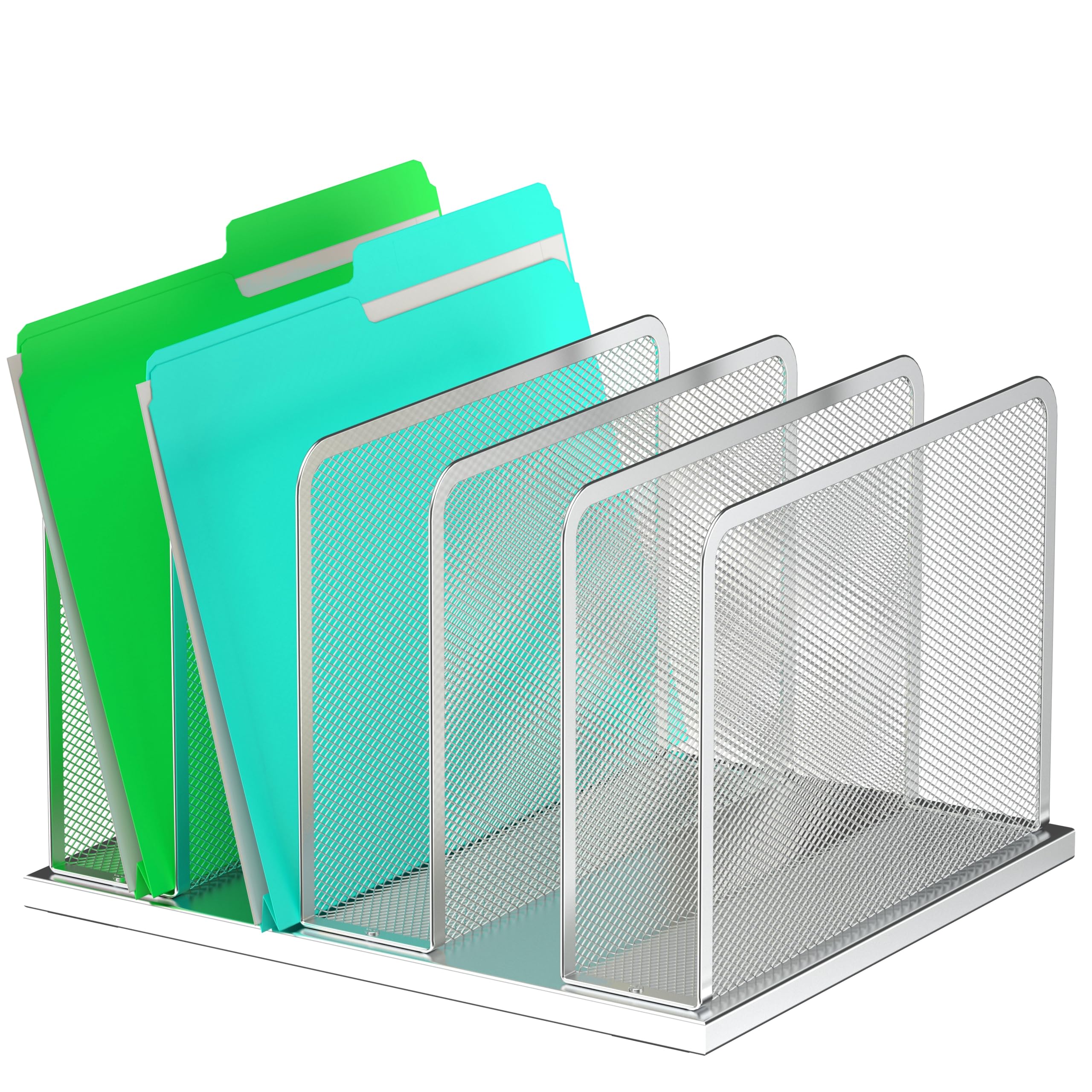 Kuntine.B Desk File Organizer Upright Mesh Desktop Organizer File Sorter Office Organization File Holder for Home, Office & Clas