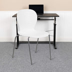 Flash Furniture Hercules Series 551 Lb. Capacity White Stack Chair