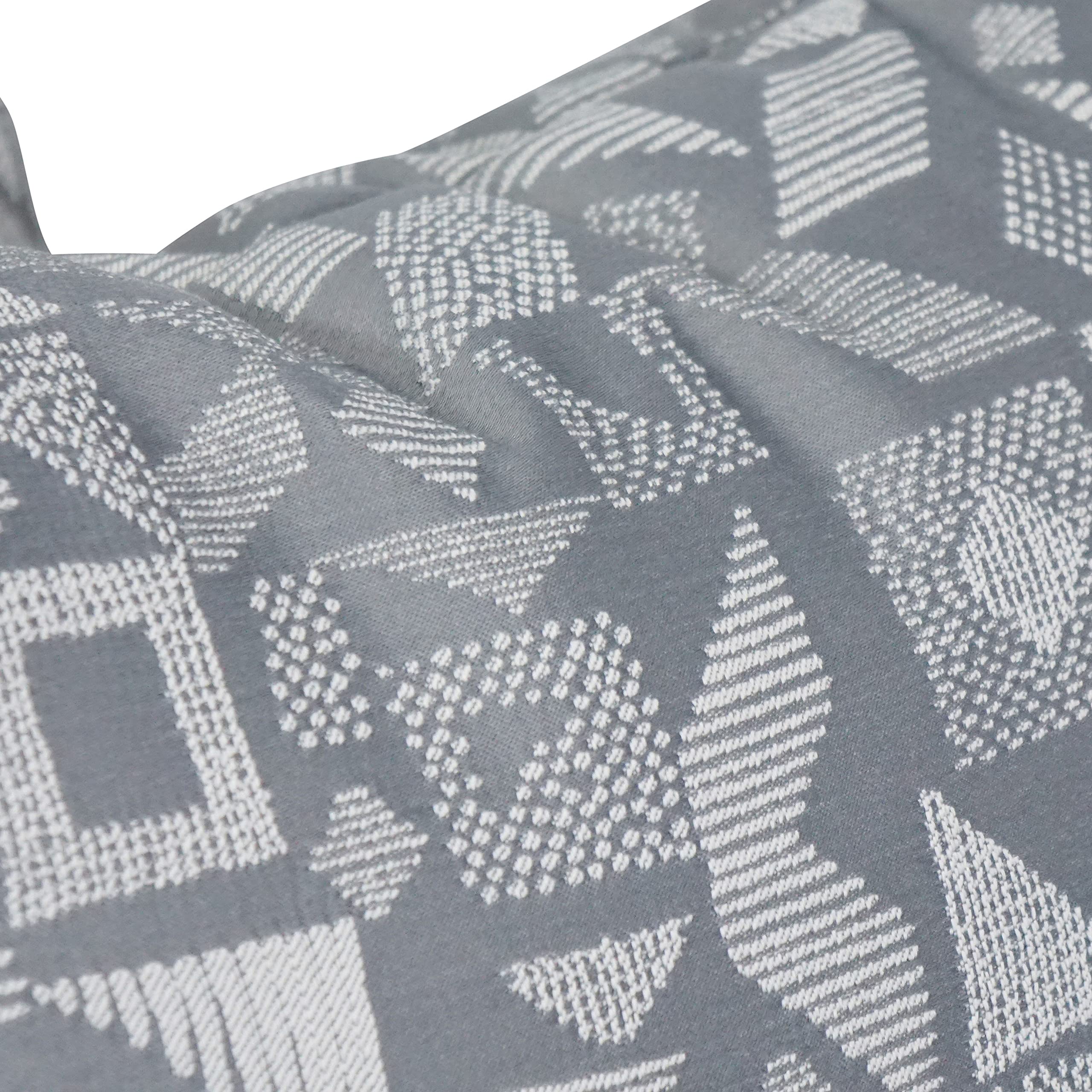 Blazing Needles Square Polyester Jacquard Throw Pillow, 17", Nina Greyst