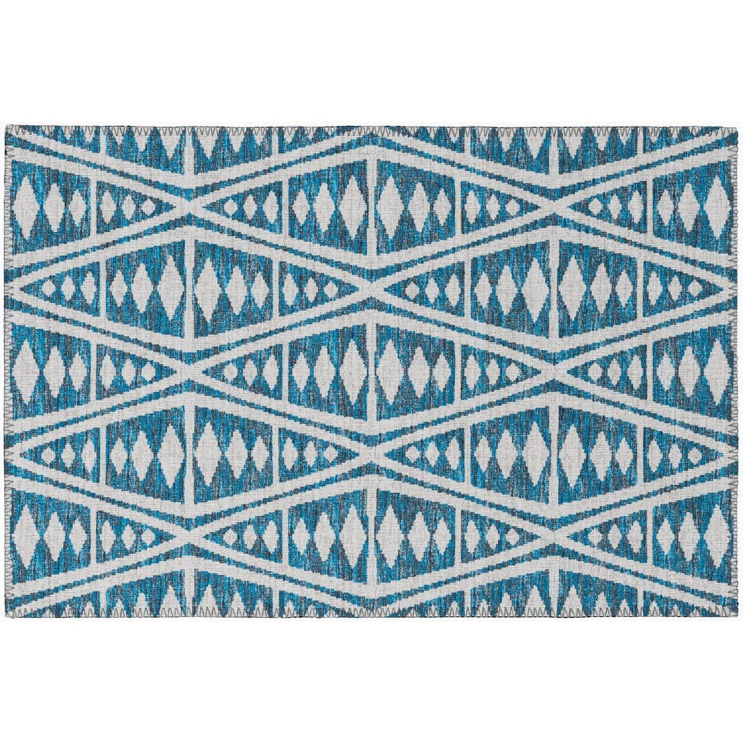 Sedona Sn6 Blue Southwestern Rug Rectangle 10' X 14'