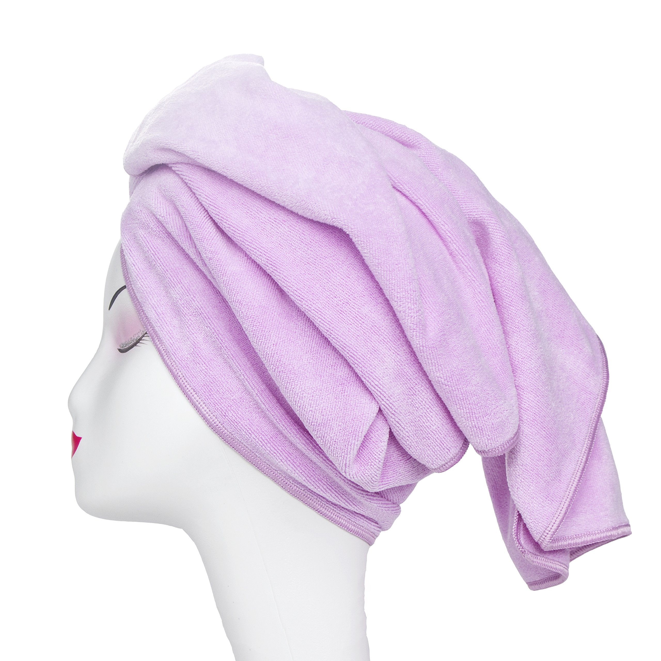 Tancano Microfiber Hair Towel Anti Frizz Hair Wrap Super Absorbent Curly Hair Drying Towel 23.6''X47'' Large Multifunction Towel