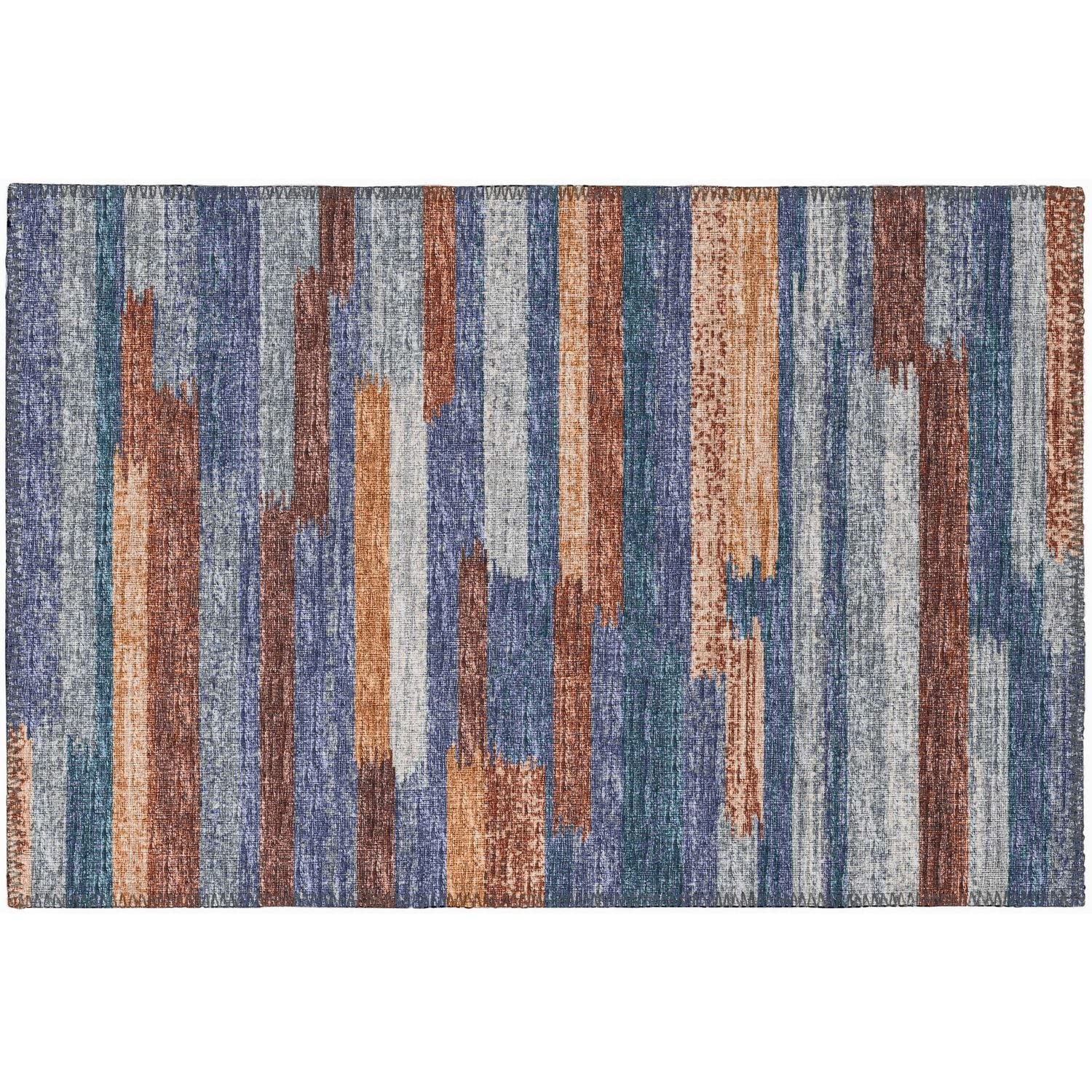 Sedona Sn8 Blue Transitional Rug Rectangle 5' X 7 ' 6"