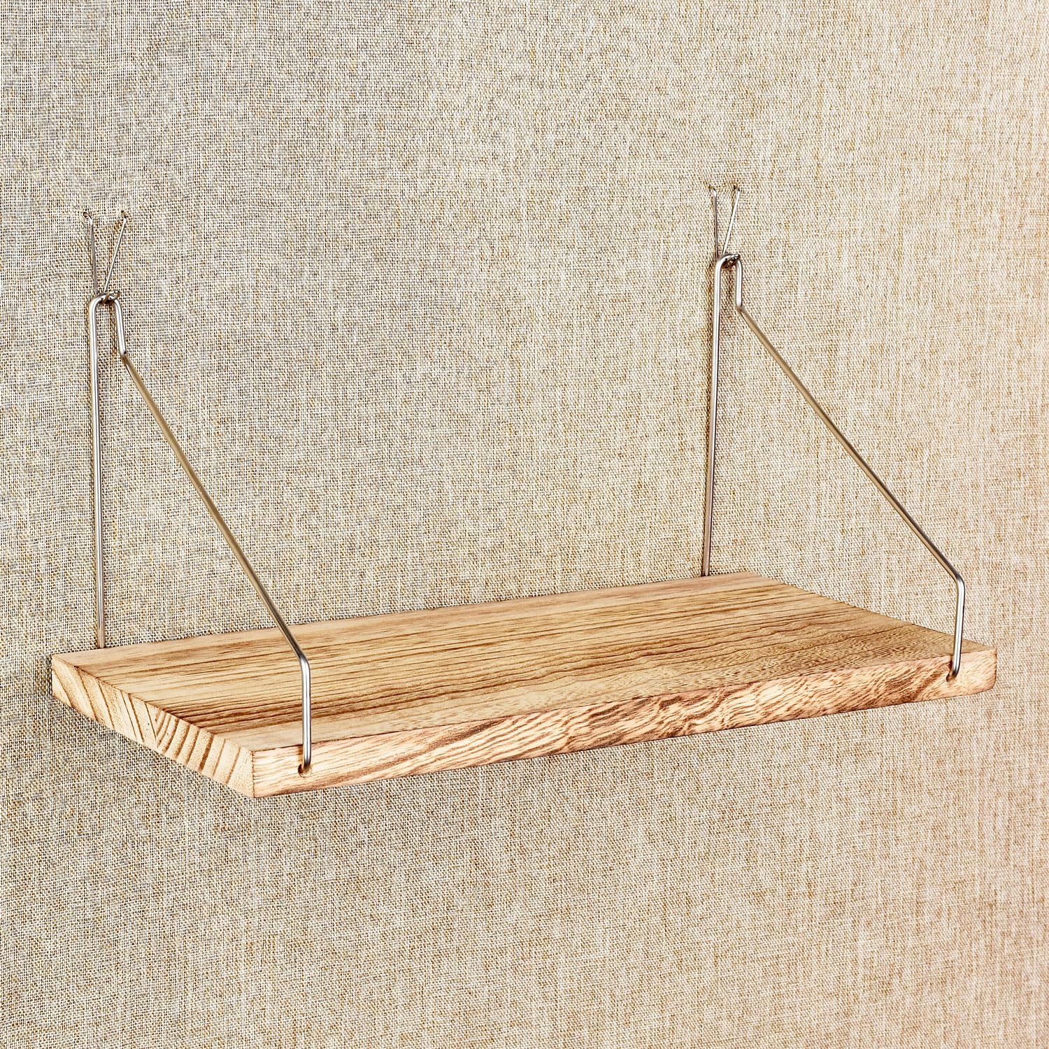 Fabric Wall Cubicle Shelf With Hooks For Work Decor, 11.8' Wooden Cubicle Organizer Storage Shelf With Hangers Cubicle Accessori