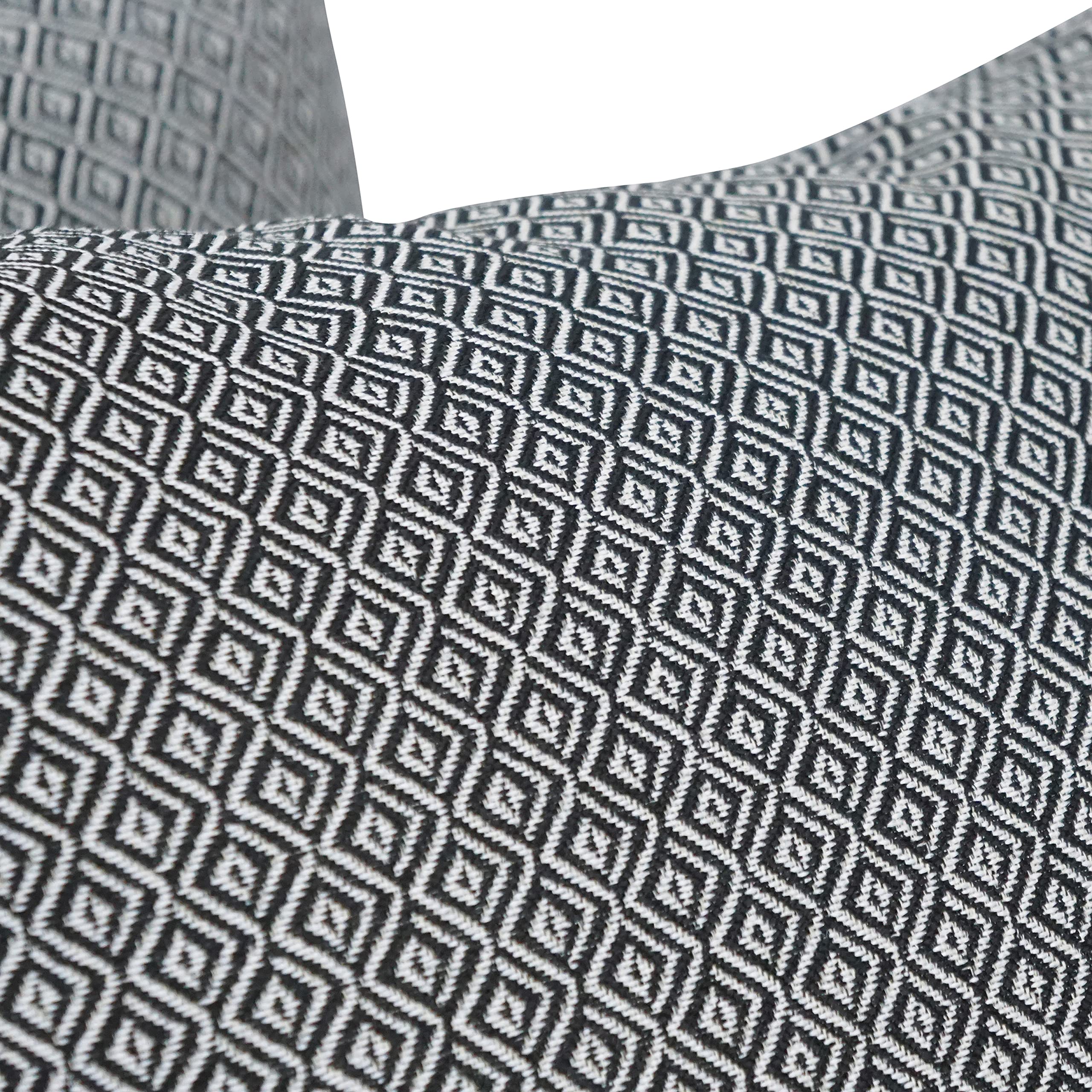 Blazing Needles Square Polyester Jacquard Throw Pillows, 17", Hazeltsb Domino 2 Count
