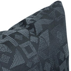 Blazing Needles Square Polyester Jacquard Throw Pillow, 17", Nina Jet
