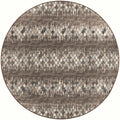 Winslow Wl5 Brown Transitional Rug Round 8' X 8'