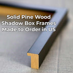 30X40 Shadow Box Black Display Frame | 1'' Deep | Uv Resistant Acrylic Plexiglass, Acid-Free Backing & Hanging Hardware Included