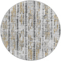 Winslow Wl6 Grey Transitional Rug Round 4' X 4'