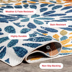 Nuloom Monique Floral Indoor/Outdoor Area Rug, 4' X 6', Multi Color, Rectangular, 0.4' Thick
