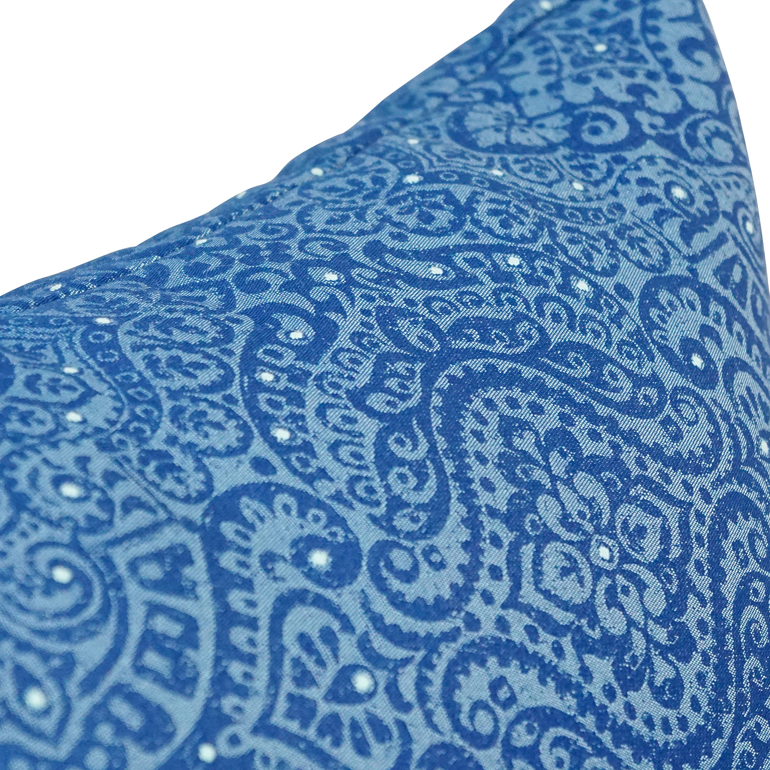 Blazing Needles Square Polyester Jacquard Throw Pillows, 17", Mabul Aegean 4 Count