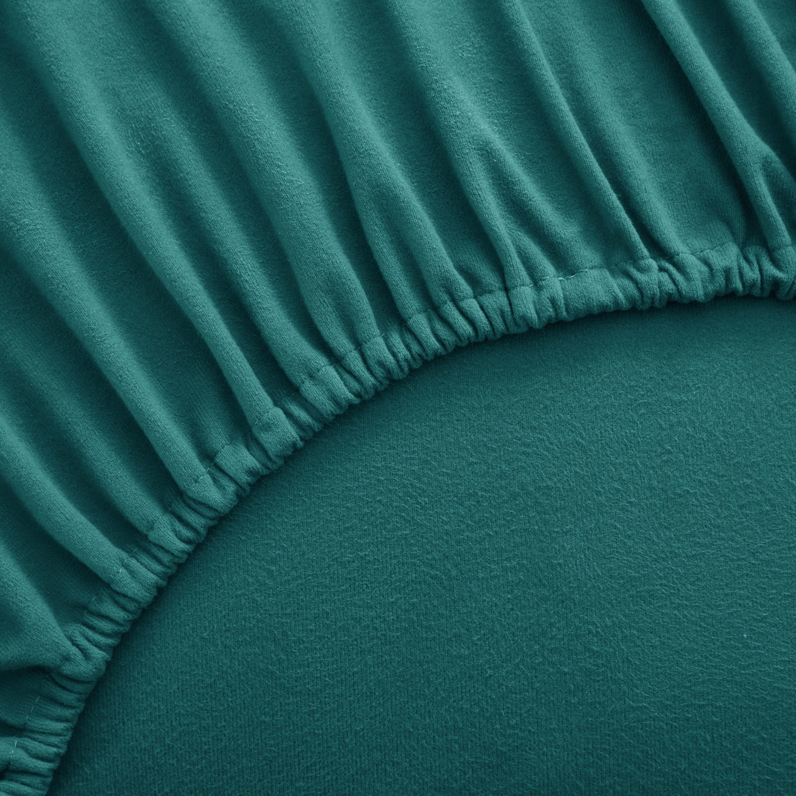 Flannel Sheets Full Warm And Cozy Deep Pocket Breathable All Season Bedding Set With Fitted With Full Elastic & Built In Corner Sheet Straps, Flat And Pillowcases, Full, Teal