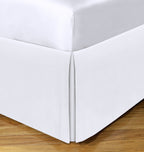 Space Maker Extra-Long 21'' Drop Length Bed Skirt, Queen, White