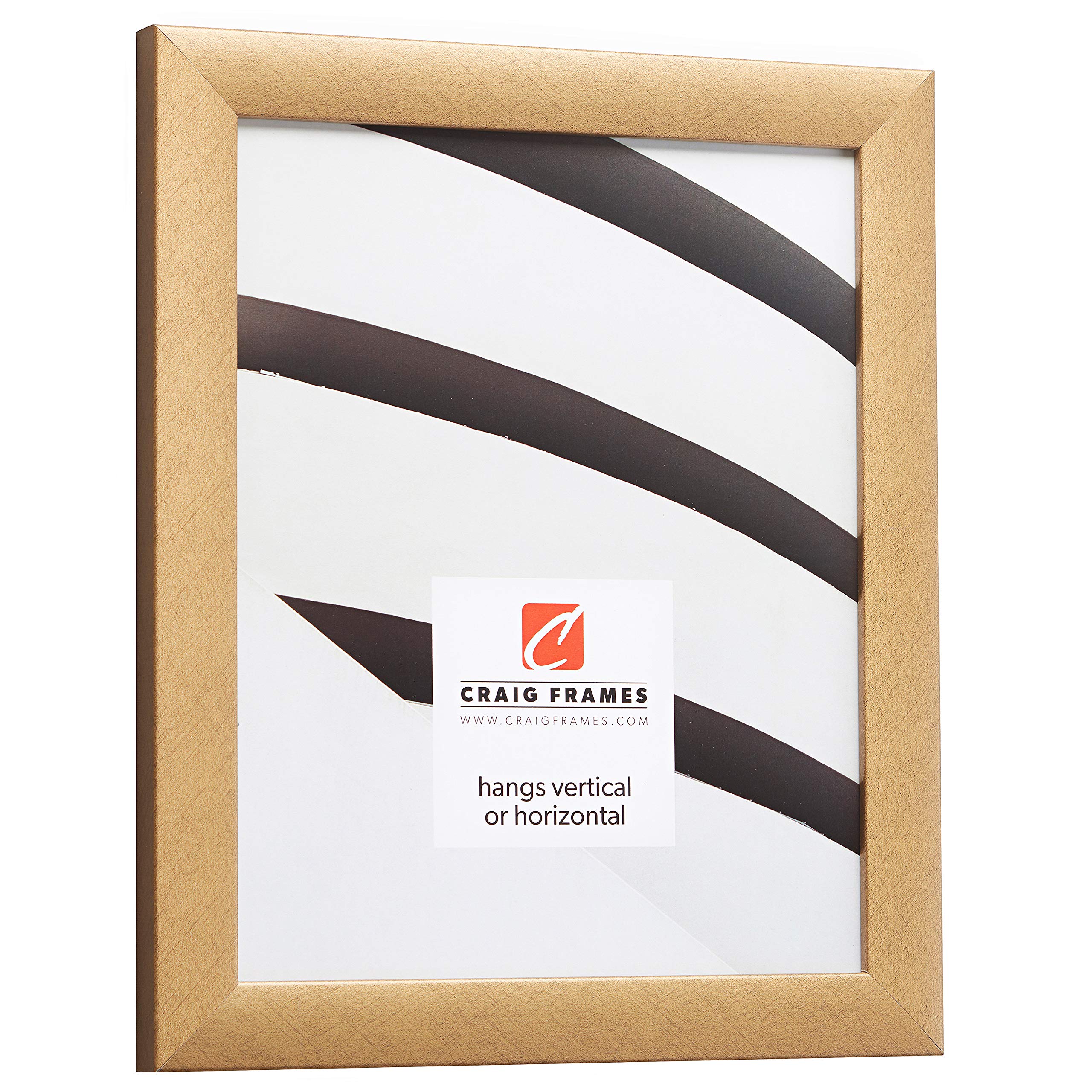 Craig Frames Contemporary Picture Frame, 4 X 6 Inch, Distressed Gold