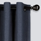 Eclipse Gabriella Grommet Top Curtains For Bedroom, Single Panel, 40'' X 63'', Indigo