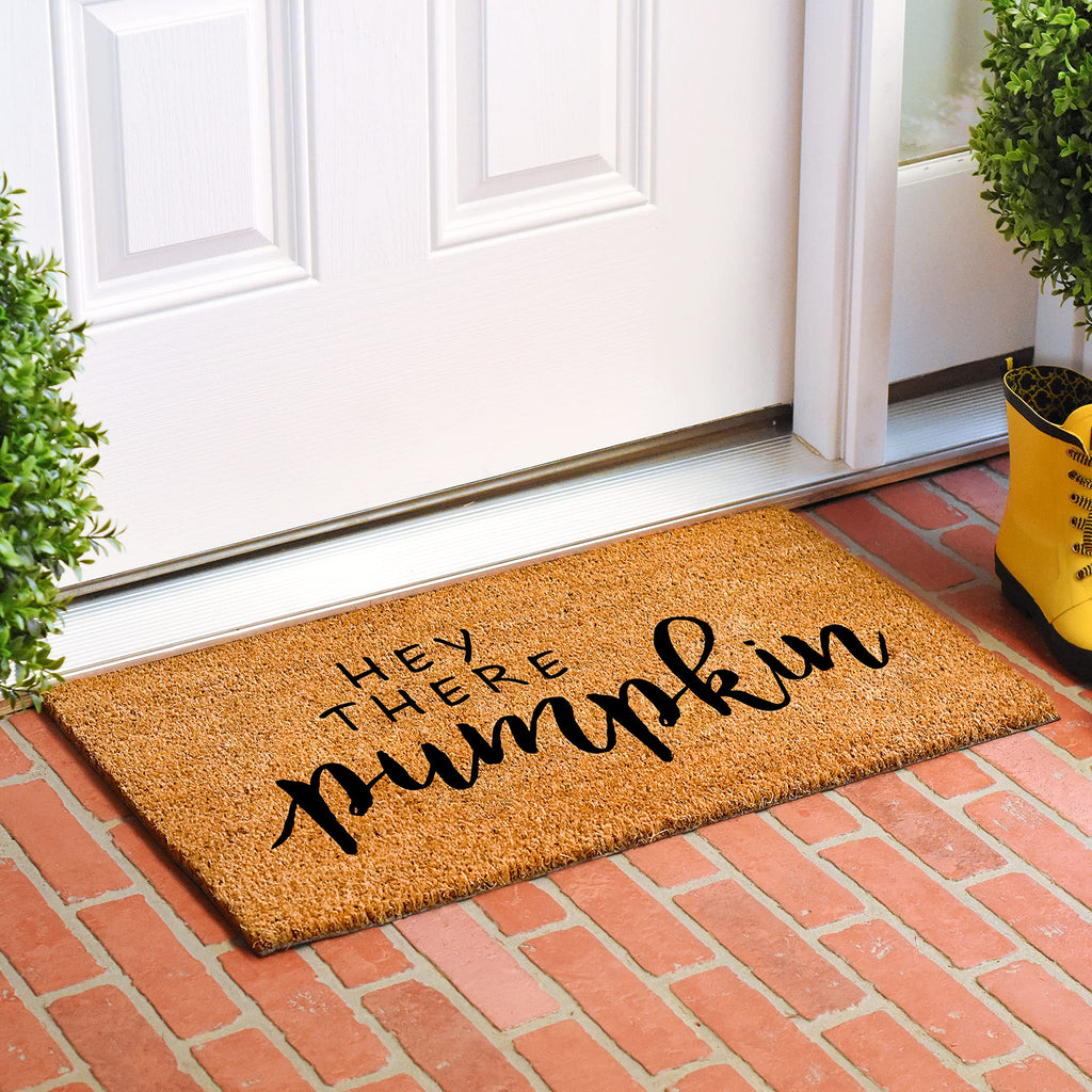 Calloway Mills Hey There Pumpkin Doormat (Tan/Black, 24' X 36')