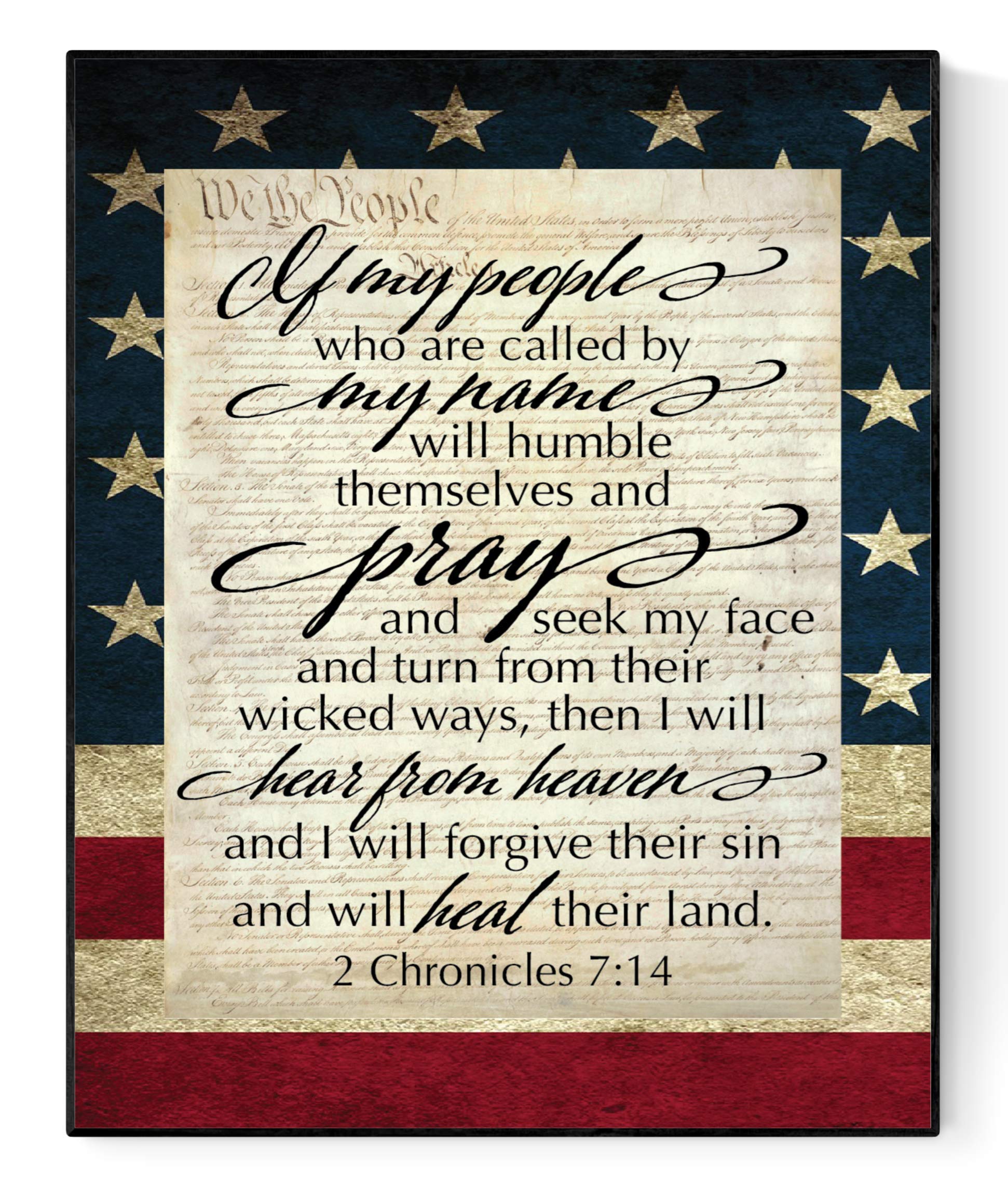 2 Chronicles 7:14 Art Poster | My People | Bible Verse Print (8x10)