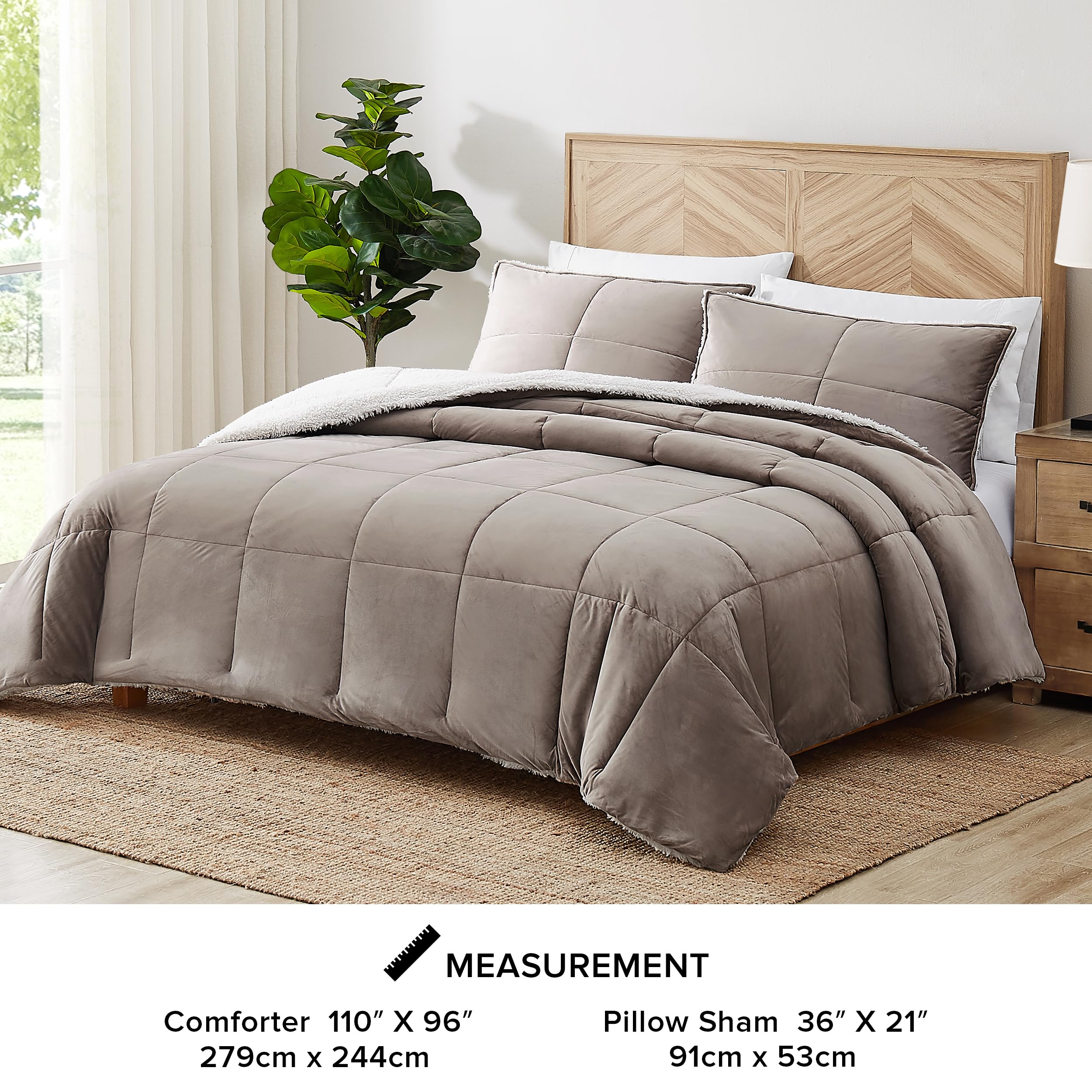 UGG Blissful Comforter Set King/California King Brown Polyester