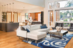 HomeRoots Decor 60' X 90' X 0.'5' Blue Polypropelene Rug