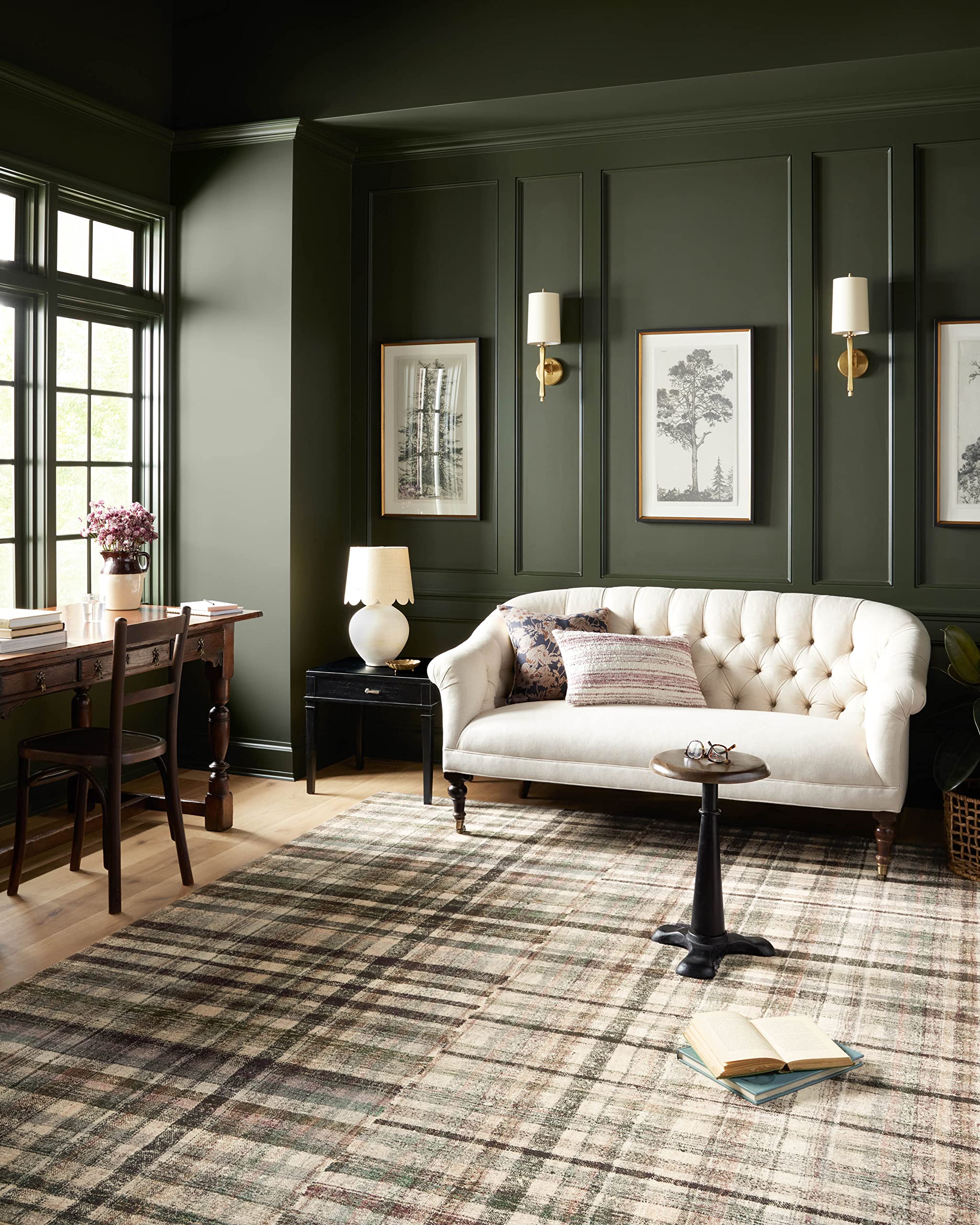 Loloi Chris Loves Julia X Humphrey Collection, Forest & Multi 2'-0'' X 5'-0'' Area Rug - Plaid Accent Rugs For Living Room, Bedr