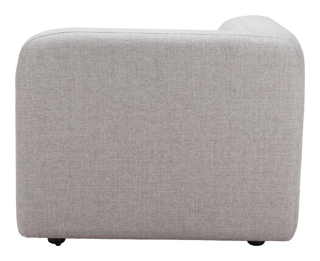 Zuo Biak Corner Chair Gray