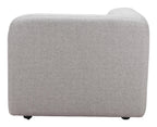 Zuo Biak Corner Chair Gray