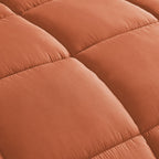 Chezmoi Collection Rust Orange Down Alternative Comforter Oversized Queen - 3-Piece Lightweight Comforter Set - All Seasons Micr