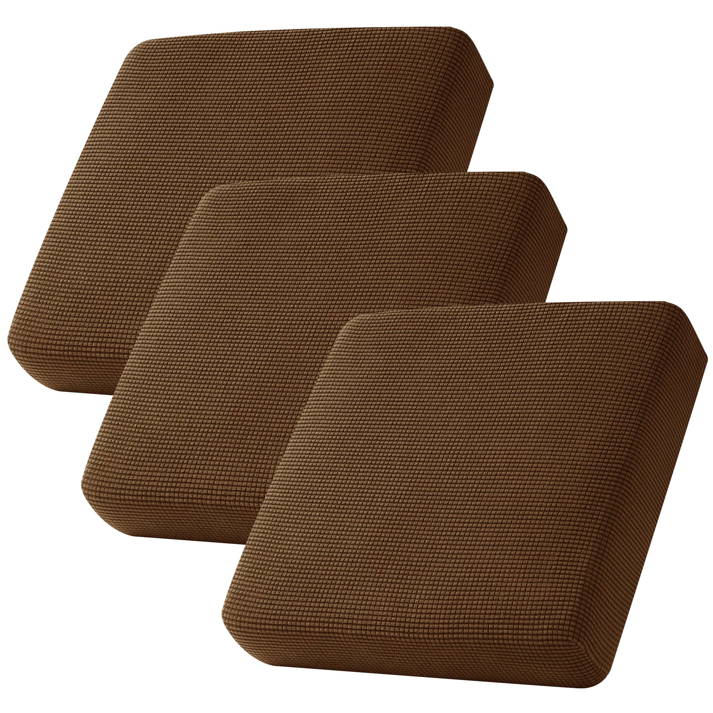 Chun Yi 3Pc Stretch Couch Cushion Covers, Individual Replacement Sofa Seat Slipcovers For Armchair Loveseat Sofa With Elastic Sp