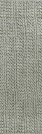 HomeRoots 2'x4' Grey Heather Hand Woven Herringbone Jute Indoor Accent Rug