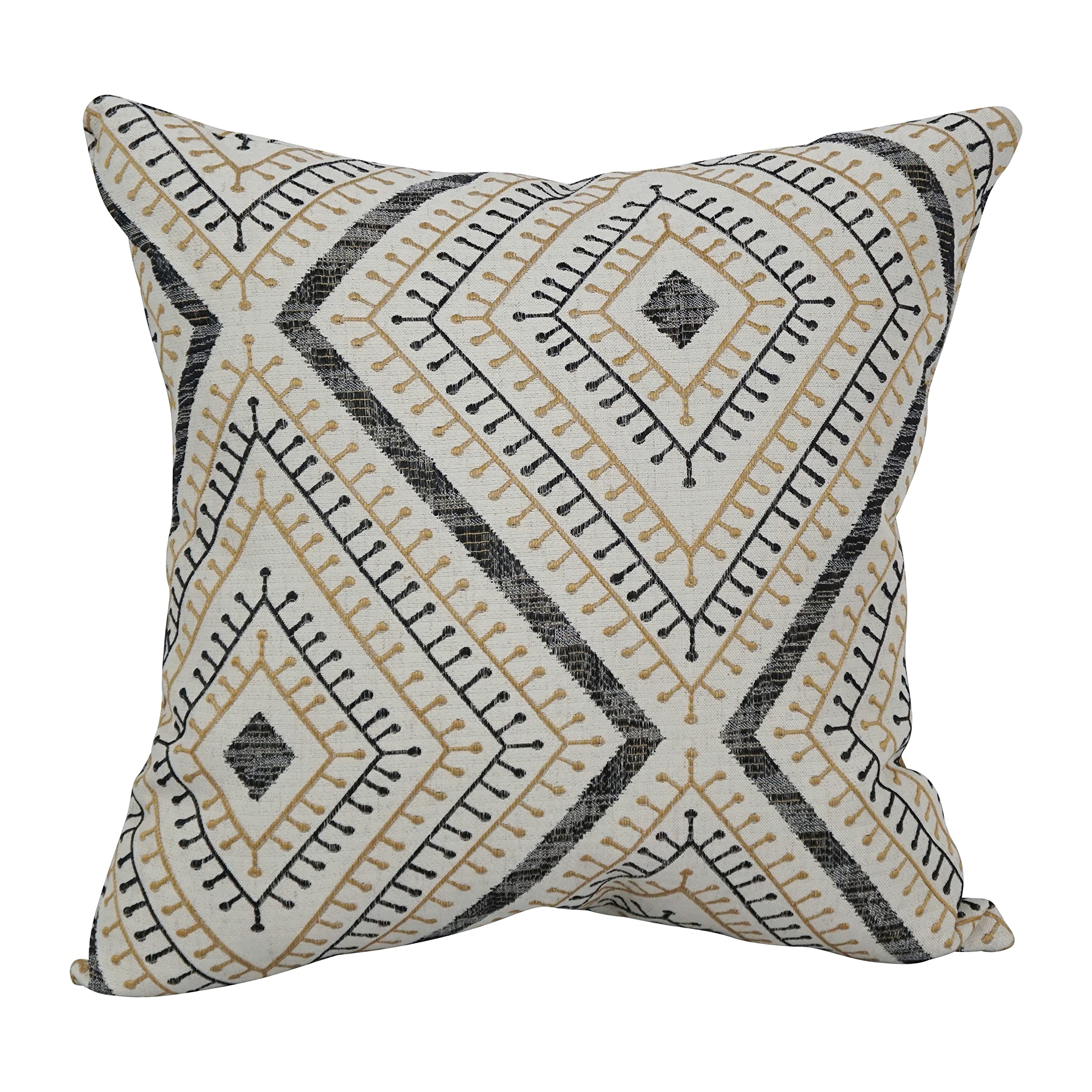 Blazing Needles Square Jacquard Throw Pillows, 17", Tupelo Sahara 2 Count